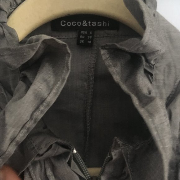 Ruffle zip up blouse - Picture 3 of 4